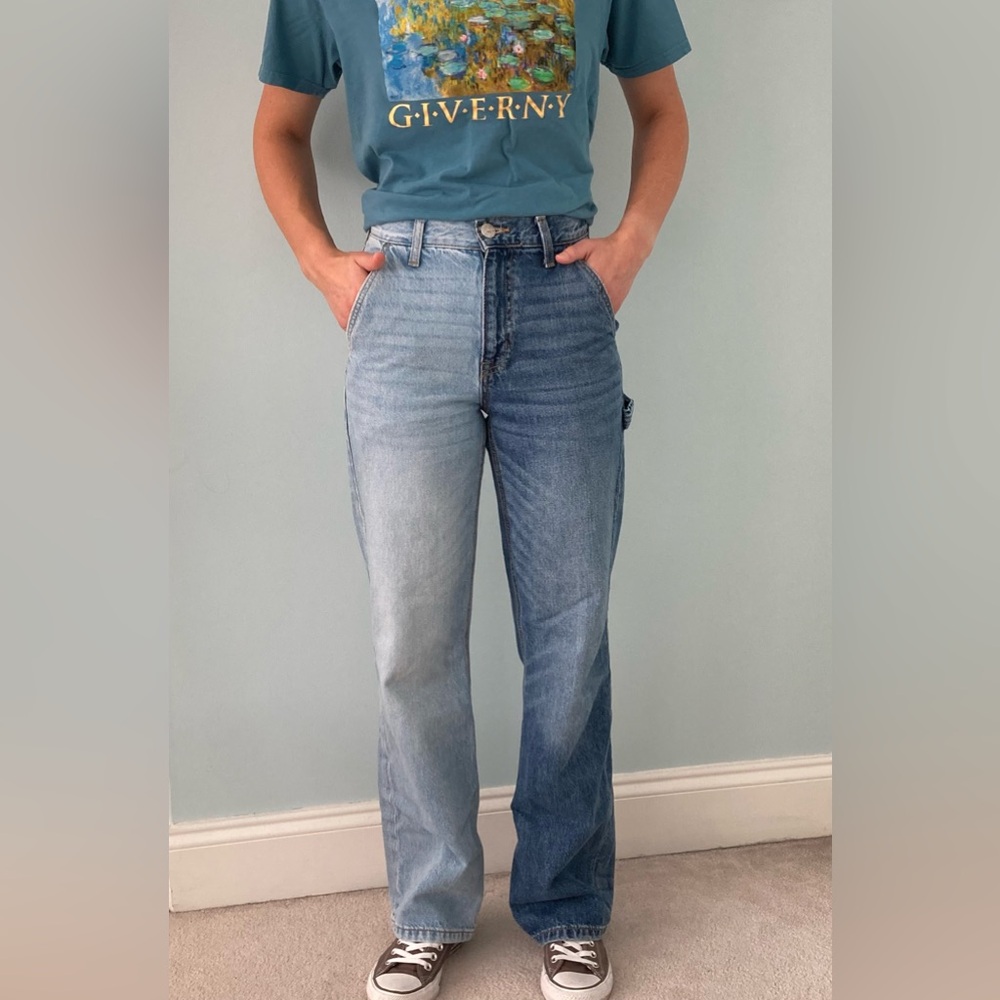 Aeropostale Two color jeans size 0R high rise, 90s baggy